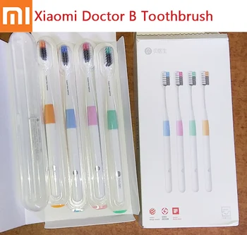 Новый Xiaomi Doctor B Tooth Bass Method Better Brush Wire, включая дорожную коробку, Зубная щетка B для чистки полости рта для взрослых Для пары