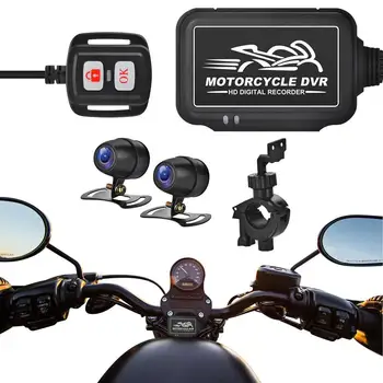 Двойная видеорегистраторная мотоциклетная камера-рекордер Универсальная камера 150 Градусов Широкоугольный двухканальный 1080P Full HD Вождение мотоцикла