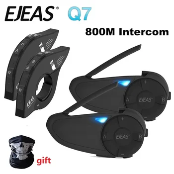 EJEAS Quick7 Q7 Bluetooth 5,0 Быстрая пара Водонепроницаемый Мотоциклетный Домофон Шлем Гарнитура До 7 Всадников Беспроводной Переговорное устройство