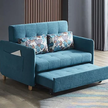 Тканевый диван-кровать Многофункциональный Складной Телескопический Простой Раскладной диван для гостиной 