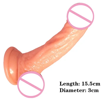 Реалистичный мягкий фаллоимитатор с огромной силиконовой присоской, гибкие секс-игрушки в точке G для женщин, лесбиянок, мастурбирующих страпоном