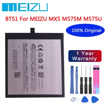 Высококачественный Meizu 100% Оригинальный Аккумулятор BT51 Для Meizu MX5 M575M M575U 3150mAh Батареи мобильного телефона Bateria + Инструменты