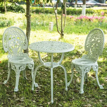 Съемный набор столов и стульев Уличные садовые стулья из алюминиевого сплава Уличная мебель Для балкона, Стул для апарт-отеля во внутреннем дворе