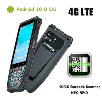 Портативный КПК Rugline 4G Android 10,0 2D Сканер штрих-кода Беспроводной WiFi Bluetooth GPS Прочный сенсорный экран терминала