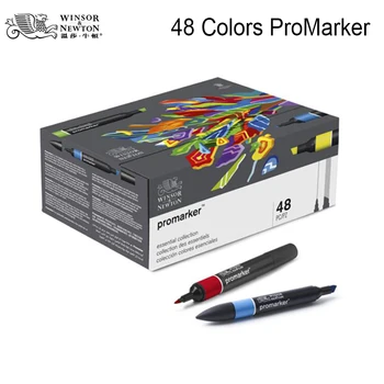 Winsor & Newton 48 цветов Promarker с двойными наконечниками Профессиональный маркер для рисования