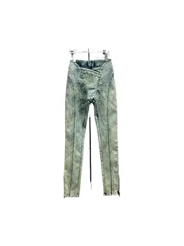 2023 Женская одежда, узкие джинсы с низкой талией 0817
