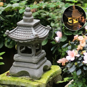 Японский стиль, Уличный пол, внутренний двор, Смоляная солнечная лампа, Дворцовые фонари, Ландшафтные огни, украшение для дома, садоводство, Дзен