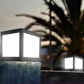 Светодиодная Солнечная Колонная фара, лампа на солнечной батарее, Наружный Водонепроницаемый настенный светильник для декора сада во внутреннем дворе Виллы