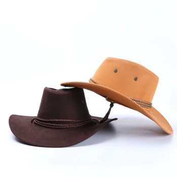 Крутые ковбойские шляпы в западном стиле, Мужская кепка с солнцезащитным козырьком, Женские дорожные шляпы в западном стиле, Летние Ковбойские шапки