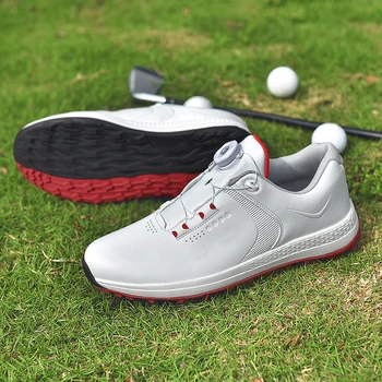 Профессиональная Мужская обувь для гольфа Большого размера 39-48, Комфортная тренировочная обувь для гольфа, Белая Классическая Спортивная обувь для ходьбы