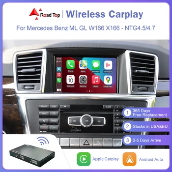 Беспроводной CarPlay для Mercedes Benz ML GL W166 X166 NTG4.5/4,7 2012-2015 Android Auto Mirror Link AirPlay Car Play Bluetooth USB