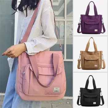 Женская Водонепроницаемая нейлоновая сумка Большой емкости, Модные сумки на молнии, сумка-мессенджер, Многофункциональная дорожная сумка для девочки