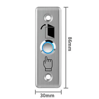 УДАЧНАЯ ДВЕРЬ Кнопка выхода из нержавеющей стали, кнопочный выключатель, датчик открывания двери, фиксатор для контроля доступа к магнитному замку-серебристый