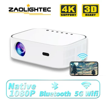 ZAOLIGHTEC U8 Поддерживает 4K родной 1920x1080P умный WiFi светодиодный видео проектор для домашнего кинотеатра 1080P HD для смартфона