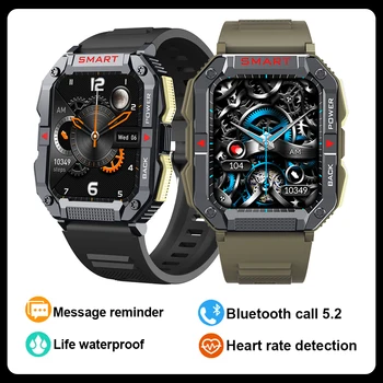 Новые умные часы для мужчин, водонепроницаемые, для мониторинга сна, для занятий спортом на открытом воздухе, фитнес-трекер, спортивные смарт-часы Android IOS, большой экран