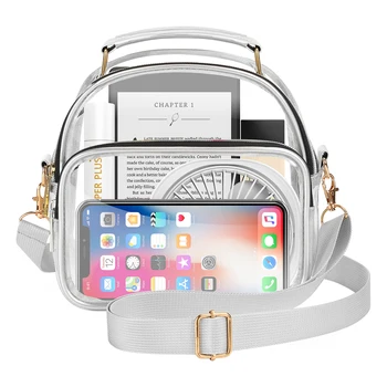 Женские прозрачные сумки через плечо из ПВХ, одобренные Стадионом, Прозрачная сумка для телефона на плечо для переноски Брендовые дизайнерские сумки