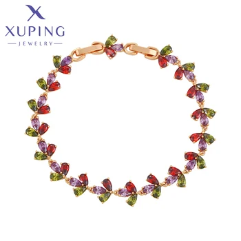 Ювелирные изделия Xuping Модные Элегантные Женские браслеты из разноцветных камней Золотого цвета, подарки на День Рождения A00909133