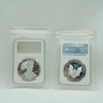 Металлическая серебряная монета с покрытием Статуя Орла Свободы Американский Значок 40 мм Коллекция новый подарок украшение дома Памятный