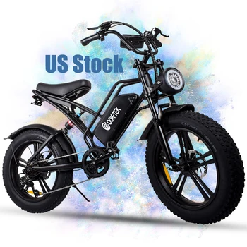 Amazon горячий продаваемый электровелосипед в стиле ретро со съемной батареей 48V15A Мощностью 750 Вт, электрический велосипед с толстыми шинами, мотоцикл, электровелосипед