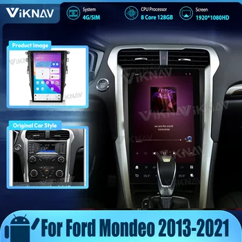 13,6-дюймовый Сенсорный экран Для Ford Mondeo 2013-2020 2021 Обновление Мультимедийного Плеера 8 Core 8 + 128 ГБ 2 din IPS Qualcomm Стерео GPS