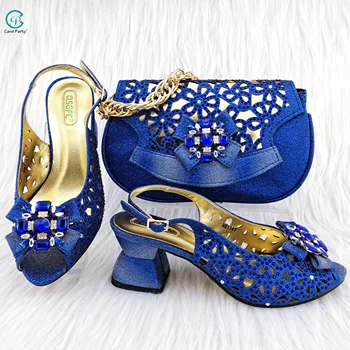 QSGFC2023 Элегантная и модная женская обувь, сумочка в тон, дизайн с вырезами, удобные босоножки на высоком каблуке