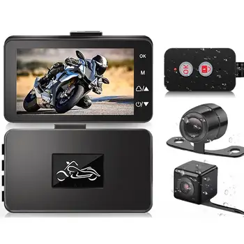 Мотоциклетная HD-камера 1080P HD, Спортивная экшн-камера, Велосипедная камера, 32 ГБ, Петлевая запись, 3-дюймовый экран, Водонепроницаемое ночное видение