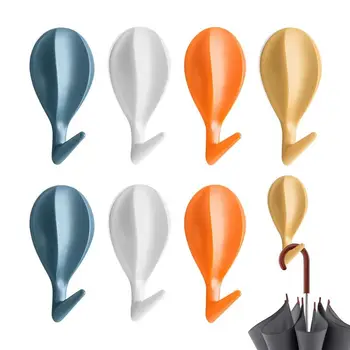 Наклейте на настенные крючки Дизайн воздушного шара Клейкие Настенные Крючки Крючки для полотенец 8 Упаковок Водонепроницаемый Маслостойкий Самоклеящийся Шестигранник