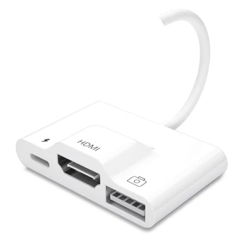 Lightning-HDMI Цифровой AV-адаптер OTG USB 1080P HD Монитор Камера Проектор VGA Displayport Для iPad/iPhone 13 12 11x8 7 6