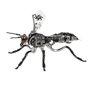 Большая оса 3D головоломка Металлическая сборочная модель Механическая фигурка животного в качестве игрушки для мальчика, подарок для детей, украшение дома