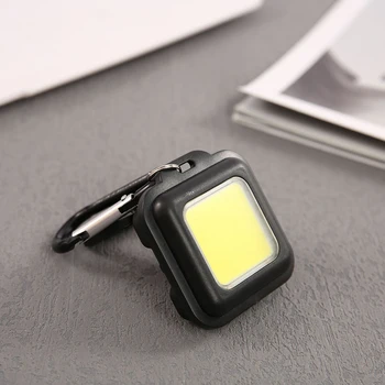 1 / 2шт Мини брелок 500лм COB светодиодный фонарик USB Перезаряжаемый Открытый Сильный магнит Кемпинг Пешие Прогулки Рыбалка Аварийная лампа