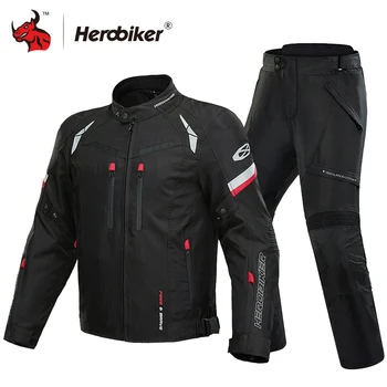 Новая мотоциклетная куртка, водонепроницаемая, защищенная от холода, 4 сезона, куртка для мотокросса, мотоциклетная ветрозащитная одежда для верховой езды, защитное снаряжение черного цвета