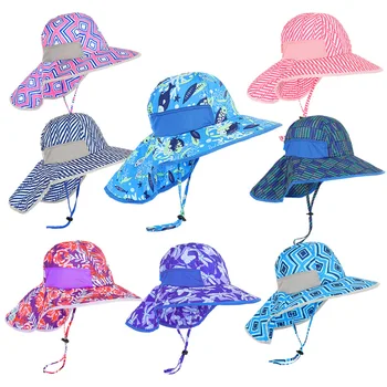 8 Цветов, Летний Зонт, Детская Уличная Рыбацкая Шляпа UPF 50 +, Детская Шляпа для Плавания, Пляжа, Бассейна, Детская Нейлоновая Шляпа С Широкими Полями, Быстросохнущая
