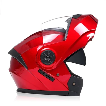 Одобренный ЕЭК в Горошек Индивидуальный мотоциклетный откидной шлем Для Мужчин И Женщин, защитный шлем для Скоростного спуска, мотокросса, Модульный Каско с полным лицом, Мото