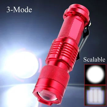 Светодиодный фонарик Mini Zoom Torch Led Q5 2000LM 3 Режима Масштабируемый фонарик AA 14500 батарейные фонарики led lanterna 4 цвета