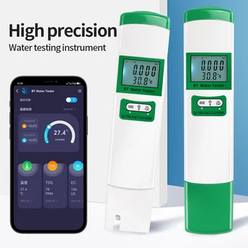 Bluetooth WIFI 5 в 1 Измеритель PH TDS EC Солености SG Температуры Тестер качества воды для питьевой воды Аквариумы Измеритель PH бассейна