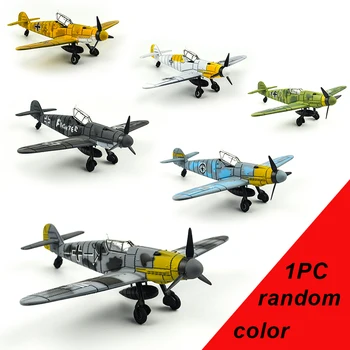 6 цветов 1/48 4d Сборка военной модели игрушки строительные наборы самолет BF-109 Истребитель, отлитый под давлением самолет Второй мировой войны