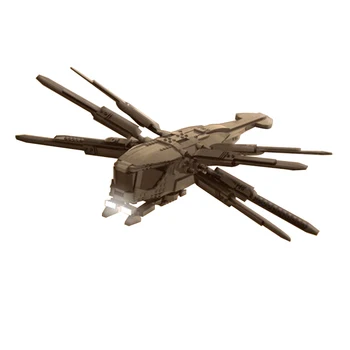 MOC Креативный набор строительных блоков Dune-Atreides Ornithopter Самолет-Стрекоза Планета Арракис Вертолеты Самолет Кирпичная модель Детские Игрушки