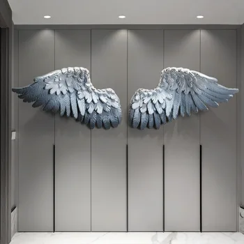 Креативные трехмерные крылья из перьев, подвешенные на стену, Гостиная, Фон для дивана, Настенное украшение, Подвесная спальня