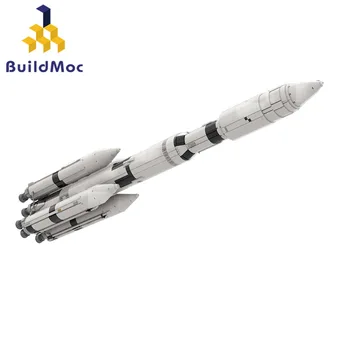Space Explore Saturn V MLV-25L Rocket BuildMoc Набор Строительных Блоков Ракета-носитель Коллекция Кирпичей Детские Игрушки На День Рождения Подарки