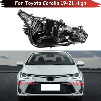 Автомобильные запчасти Основание фары Черная Пластиковая задняя крышка Авто Корпус передней фары для Toyota Corolla 2019-2021 Высокой конфигурации