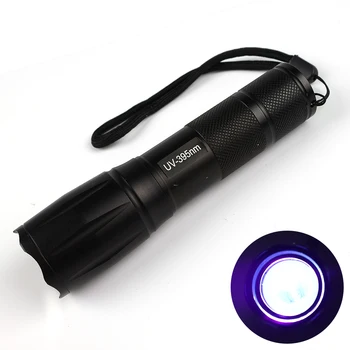 365nm High Power UV LED Flashilight Zoom Люминесцентная Лампа Blacklight с ультрафиолетовой вспышкой, Световые Факелы для освещения и аварийной ситуации