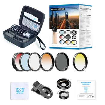 Комплекты Фильтров для объектива камеры APEXEL Phones-52 мм Градуированный цветной фильтр Для Зеркальной камеры Nikon/Pentax iPhone и Всех смартфонов