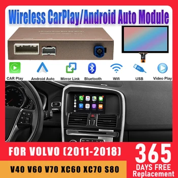 Беспроводной Модуль Apple Carplay Android Auto Автомобильный AI Box Для Volvo XC60 XC70 S60 S80 V60 V70 V40 С Расширением сенсорного экрана