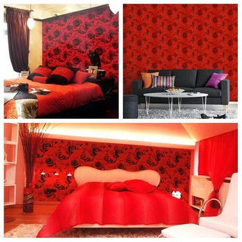 9,5 м 3D Красная роза, Роскошные обои в стиле минимализма, Обои для украшения дома, гостиная, столовая, Фон для телевизора в отеле