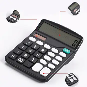 Полезный бизнес-калькулятор, Утолщенные Удобные кнопки, Гладкий край, Солнечный калькулятор, Канцелярские принадлежности