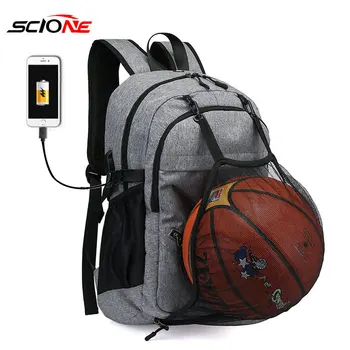 Мужская Спортивная спортивная сумка USB, Баскетбольный Рюкзак Для путешествий на открытом воздухе, Спортивный Наплечный Рюкзак, Водонепроницаемая сетка для фитнеса, Сумки для мячей XA414WA