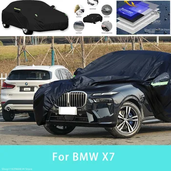 Для BMW x7 Наружная защита, полные автомобильные чехлы, Снежный покров, Солнцезащитный козырек, Водонепроницаемые Пылезащитные внешние автомобильные аксессуары