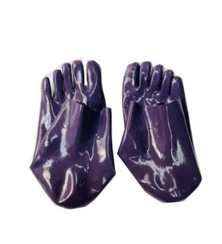 Фиолетовые латексные пальцы на ногах с пятью пальцами на ногах размер M