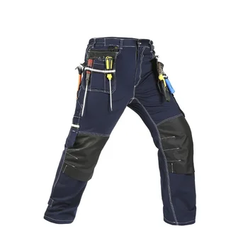 Мужские модные и персонализированные контрастные по цвету пэчворки, съемные износостойкие брюки с несколькими карманами в рабочем стиле