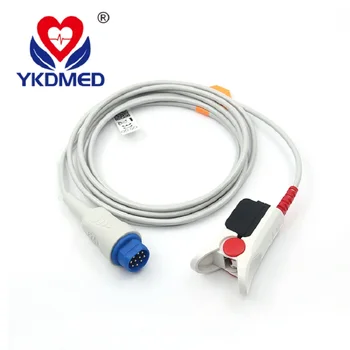 YKD прямой многоразовый датчик spo2, совместимый с SIEMENS для монитора пациента марки Drager, медицинские аксессуары, 10 контактов